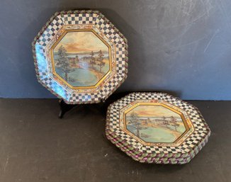 4 MacKenzie Childs Maclachlan Pattern Plates