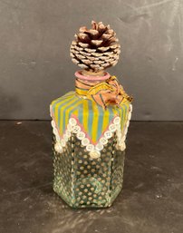 MacKenzie Childs Circus Glass Cologne Bottle