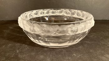 Large Lalique Mesanges Bird Bowl