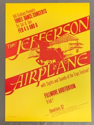 The Jefferson Airplane At Fillmore Auditorium Lithograph Poster (Bill Graham, 1966)