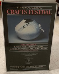8th Annual American Crafts Festival Poster From 1984 Featuring Gail Markiewicz