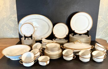 45 Pcs. Haviland Limoges Wedding Band Dinnerware