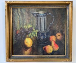 Susanne MacDonald (American, 20th Century) 'Still Life: The Majolica Pitcher'  Oil On Canvas