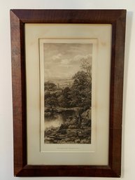 Edgar Longstaffe( British 1852-1933) Engraved Print, 'The Sear And Yellow Leaf', Copyrighted 1898