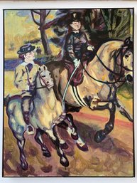 After Pierre-Auguste Renoir, 'A Morning Ride In The Bois De Boulogne' Oil On Canvas