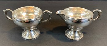 Gurden Silvermith. Ltd Weighted Sterling Silver Sugar And Creamer
