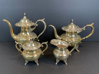 Vintage Sterling Silver 4 Piece Tea And Coffee Set , Total Wt. 86.53  OZ