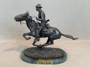 After Frederic Remington Bronze Trooper Of The Plains