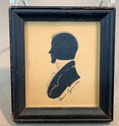 Framed Silhouette Portrait Miniature, Isaac Lyon, 1790