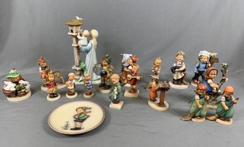 Collection Of Hummel Figurines 15 Pieces Together With 3 Napco Pieces