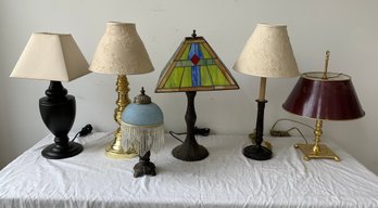 Group Of 6 Decorative Table Lamps