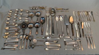 Collection Of Silver Plated Flatware And Table Articles, 86 Pieces