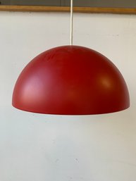 Ikea 365 Brasa Red Metal Hanging Pendant Lamp
