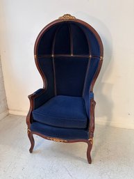 French Provincial Louis XV Style Canopy Porter Chair