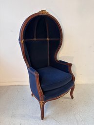French Provincial Louis XV Style Canopy Porter Chair