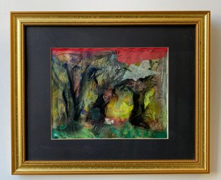 E. Beebe Mixed Media, Abstract Woodland Landscape, C. 1997