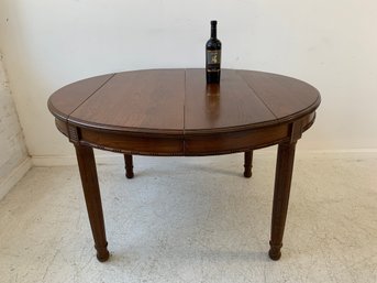 Antique Late 19th Century French Louis XVI Style Oak Oval Extension Dining Table