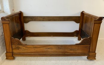 Antique 19th Century Louis Philippe Style Carved Walnut Daybed