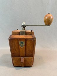 Peugeot Freres Maple Table-Top Coffee Grinder, Made In France
