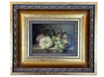 Signed James Oil On Canvas Still Life