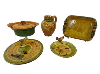 5 Pc. Sud & Co. Earthenware Dishes