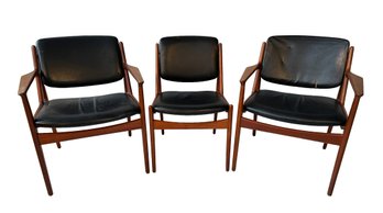 (3) Danish Modern Arne Vodder For Vamo Soonderburg Teak Chairs