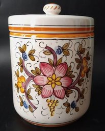 Grazia Deruta Pottery Lidded Canister