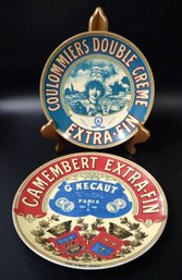 BIA Camembert French Cheese Plate Set Of 2 PARIS Cordon Bleu