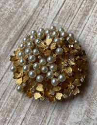 BSK Gold Tone Brooch