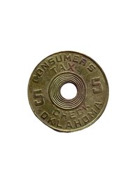 Vintage Oklahoma Consumers Tax Check Coin