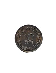 1980 Singapore 10 Cents Coin