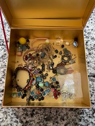 Lot Of Misc Jewelry: Mismatched Earrings, Beads, Bracelets, And More Random Pieces