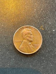 1957 D Wheat Penny American Coin
