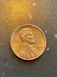 1958 D Wheat Penny American Coin