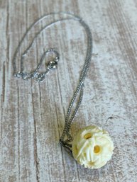 Necklace With Chinese Bone Bead