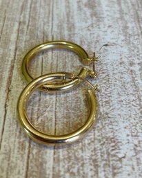Gold Tone Hoop Earrings