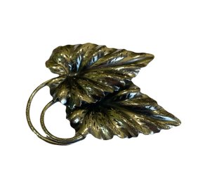 Sterling Silver Leaf Brooch