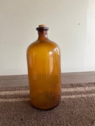 Brown Glass Bottle Home Decor With Cork