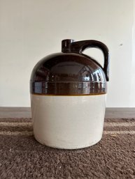 Stoneware Jug Pottery Tan And Brown