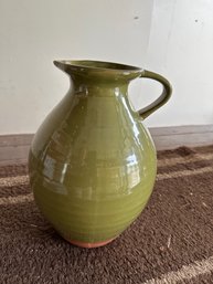 Sage Green Stoneware Pitcher Decor