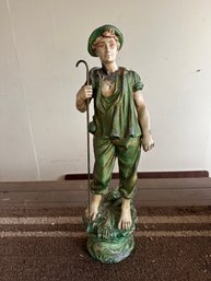 Statue Man Metal Sculpture Decor