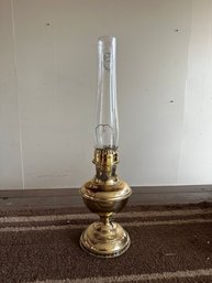 Vintage Glass Aladdin Mantle Oil Lamp Brass