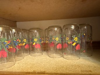 Drinking Glassware Flower Drink Glasses