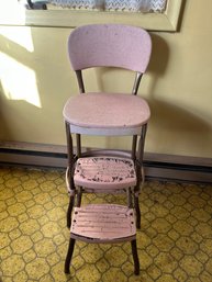 Chair Step Stool Pink Kitchen Chair