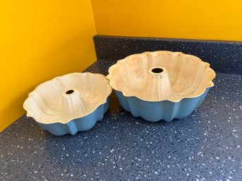 Bundt Pan Set Of Two Blue Cake Pans