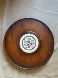 Wood Kitchen Lazy Susan Turntable Plate
