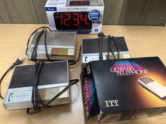 Electronics Lot Digital Clock Telephone