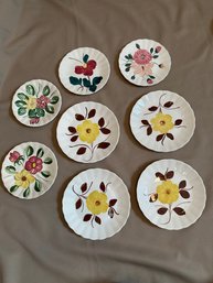 Plates Dish Lot Blue Ridge Plate Bright Flowers
