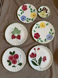 Dish Lot Blue Ridge Floral Plates Dishes