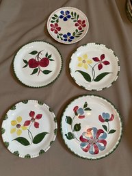 Plate Lot Dishes Blue Ridge Floral Plates